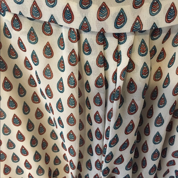 Mossimo paisley autumn dress tiered waist - Picture 2 of 2